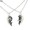 Couple Heart Pendant Necklace - Silver