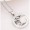 Music Note Pendant Couple Necklace - Silver