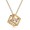 Women Lovers Cube Pendant Necklace - Gold