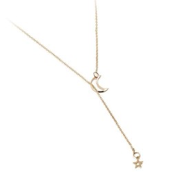 Women's Star/Moon Pendant Necklace - Gold