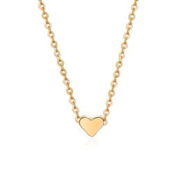 Women's Vintage Heart Shape Pendant Necklace - Gold