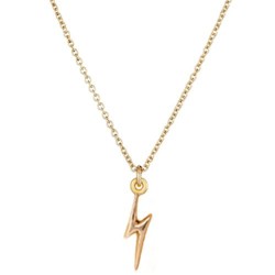 Women Lightning Shape Pendant Necklace - Gold