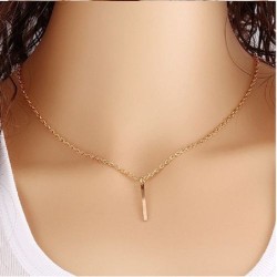 Drop Pendant Chain Necklace - Gold