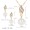 Fashion Crystal Pearl Necklace & Earring Set - Gold/White