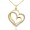 Fashion Double Heart Pendant Necklace - Gold