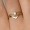3 Piece Durable Brass Wedding/Engagement Ring - Gold