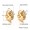 Ip Gold Plated Stainless Steel Earrings - Gold