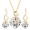 Xinhui Crystal Necklace & Earrings Set - Gold/Silver
