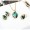 Crystal Tear Drop Shape Jewelry Set - Green/Gold