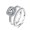 S925 Silver 2 Piece Sterling Promise/Wedding Ring - Silver