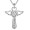 Fashion Zircon Cross Pendant Necklace - Silver