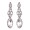 Diamond Crystal Drop Earrings - Silver