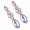 Diamond Crystal Drop Earrings - Multicolour