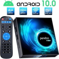 Android 10.0 T95 Smart TV Box 4+32G WiFi Ultra HD - Black
