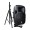 12" Rechargeable Bluetooth Loudspeaker with Stand and 2 Microphones - Black