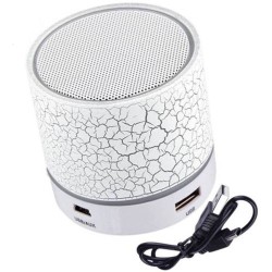 LED Mini Portable Bluetooth Speaker - 300mAh White
