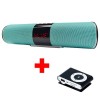 JC -216 Portable Wireless Bluetooth Speaker with free MP3 Player - Green