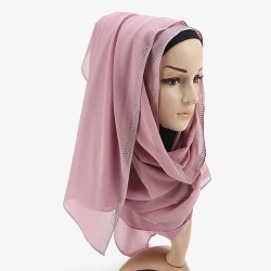 Plain Chiffon Hijab - Pink