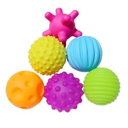 Sensory Ball Soft & Flexible For Kids - 6 Pieces Multicolour