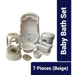 Baby Bath Set - 7 Pieces Beige