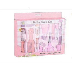Baby Grooming & Care Accessories - 10 Pieces - Pink