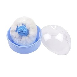 Baby Powder Pouf Sponge - White/Blue