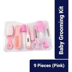 9 Pcs Baby Grooming Kit - Pink