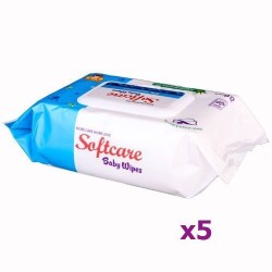 Softcare A Baby Wipes Set - 5 Pack x 400 Counts