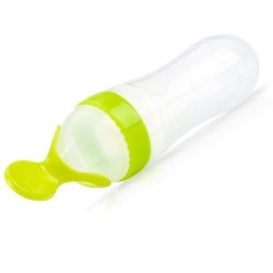 Silicon Baby Feeding Bottle - Green/White