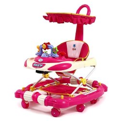 3-In-1 Portable Baby Stroller /Walker - Red/Pink