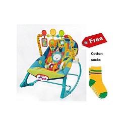 Baby Rocker/Bouncer + Free Socks - Multicolour