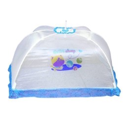 Newborn Baby Umbrella Mosquito Net - White/Blue