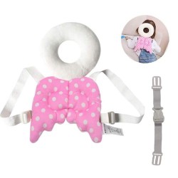 White Angel Baby Head Protection Pad -Pink