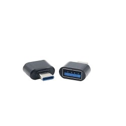 Mini USB Type-C OTG Adapter - 1pcs Black