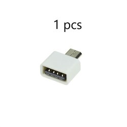 Mini USB OTG Adapter - 1pcs White