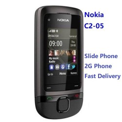 Nokia C2-05 2GSM 2.0'' Slide Touch &Type Mp3 Player Mobile Phone - Black