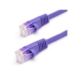 Cat 6 Ethernet Cable - Flat Internet Network Cable- 1M Purple