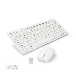 Mini Wireless Keyboard & Mouse - White