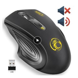 Imice 2.4GHz Ultra-Slim Wireless Mouse - Black