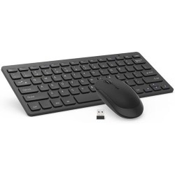 Mini 2.4GHz Wireless Keyboard & Mouse Combo - Black