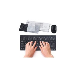 Wireless Mini Wireless Keyboard and Mouse Set - Black