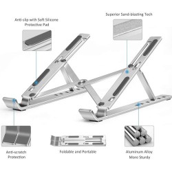 WiWU S400 Adjustable Laptop Stand - Silver