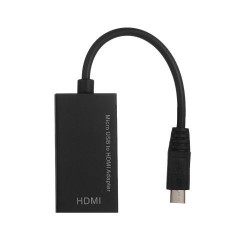 Universal Micro USB To HDMI Adapter Cable - Black