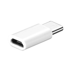 1PC USB-C Type-C to Micro USB Data Charging Adapter - White