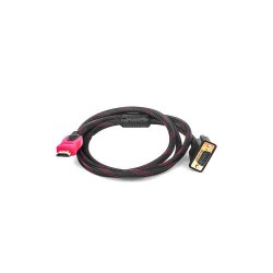HDMI to VGA CABLE - 1.5M - Red/Black