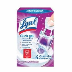 Lysol Click Gel Automatic Toilet Bowl Cleaner - Lavender Fields Scent - 4 Count