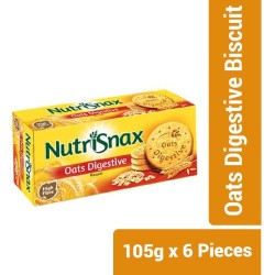 Nutrisnax Oats Digestive Biscuit - 105g x 6 Pieces